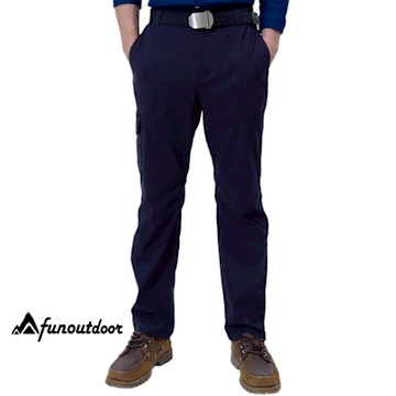 男多口袋防潑水輕薄超彈快乾防曬長褲休閒長褲(HPM001S 黑色)