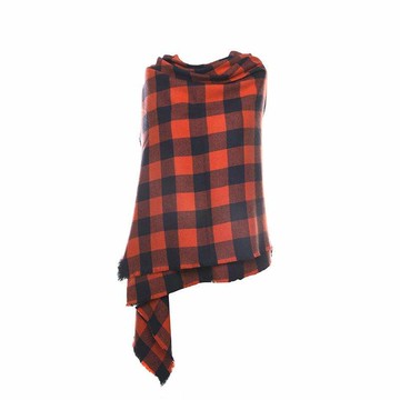 東方百福氂牛絨大方巾(2色可選) 靛藍/橘紅