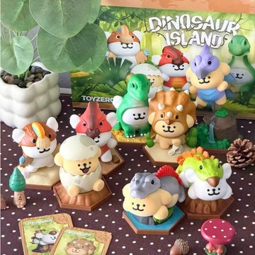 🦖WBP免運🐶正版 盒玩 Toyzeroplus 綫條小狗我的恐龍小島系列盲盒 綫條小狗吊飾擺件玩偶 桌面擺件 公仔模型