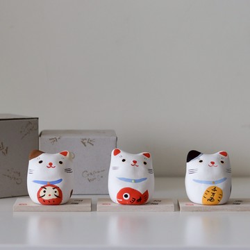 【Yourtableware】金牛座生日快樂 日本 作舍窯 手繪招財貓 擺飾