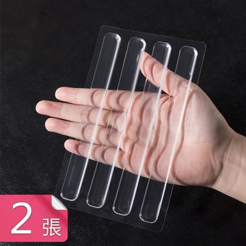 【荷生活】隱形透明自黏式防撞條 居家衣櫃抽屜馬桶蓋緩衝消音貼-短款2張