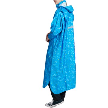 PEANUTS 史努比 成人尼套頭式背包雨衣 身高 156~165cm適用  史努比 藍色  2XL