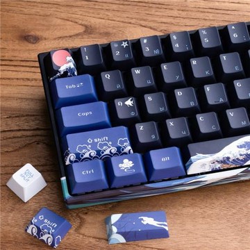 XVX黑珊瑚海熱升華俄文機械鍵盤鍵帽可改韓文阿拉伯德西班牙文