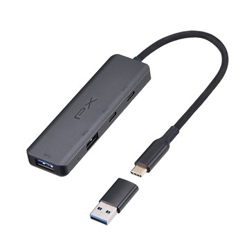 PX *ECX-22 USB-A/Type-C 10Gbps 4合一高速擴充轉接器HUB集線器