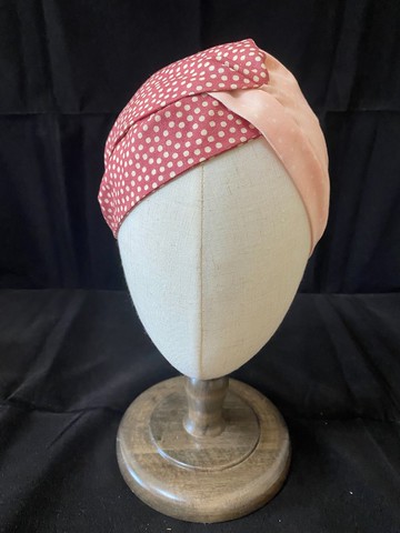 莓果點點/雙色扭結髮帶/日本印花布