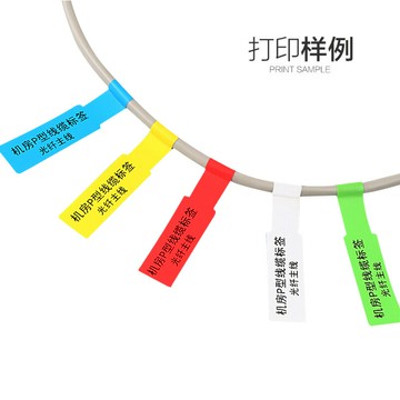 通信機房網線2M線尾纖標簽02F線纜P形F形刀型旗形網絡工程移動紙