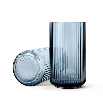 Lyngby 靈比 玻璃花瓶（H 25cm、午夜藍）