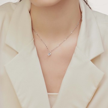 【熱銷推薦】Shining。單鑽吻唇項鍊