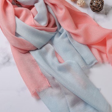 Cashmere羊絨圍巾/披肩 手染漸層 戒指絨 午後邂逅 四季適用