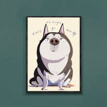 我們去吃飯 哈士奇 / A4海報/ 明信片