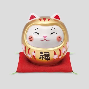 櫻花金達摩貓存錢筒 招財貓 達摩貓 存錢筒 撲滿 存錢罐 招財 開運擺飾 送禮 裝飾品 招財貓