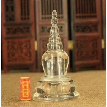 水晶亞克力舍利塔佛塔擺件供奉經文舍利甘露丸藏紅花