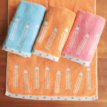 日本 HARTWELL 今治日式懷舊色鉛筆 浴巾 方巾 - 浴巾-天空藍