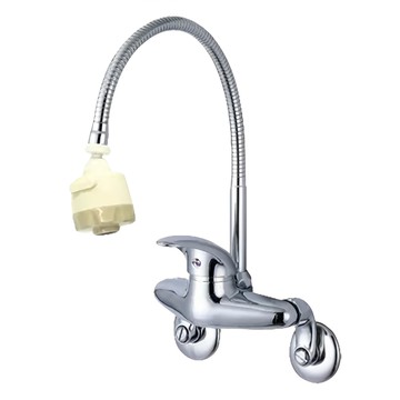 Toppuror 泰浦樂 萬向調整低鉛冷熱壁式 龍頭 銅鍍鉻材質 銀色 台灣製造  31 x 22.5 x 7cm  1個