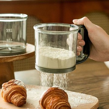 手持半自動面粉篩家用面粉過濾網糖粉篩子篩網烘焙工具撒粉神器