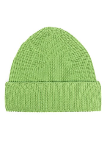 Roberto Collina - ribbed-knit merino beanie - men - Merino - One Size - Green