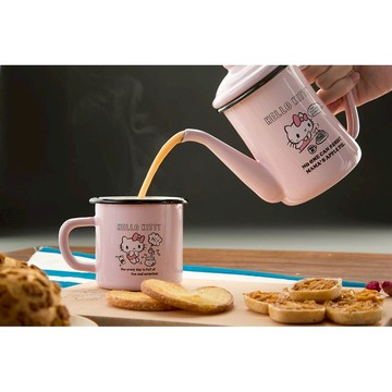 【HELLO KITTY 】絕版現貨 三麗鷗授權 琺瑯杯壺組
