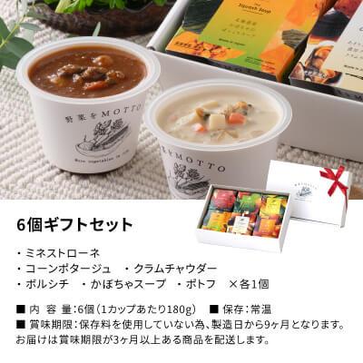 ふるさと納税 静岡市 野菜をMOTTO　国産野菜のレンジカップスープ　6個ギフトセット