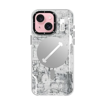 iPhone 15 Plus 殼 YOUNGKIT原創潮流 iPhone 15 Plus 6.7吋 科技系列 Magsafe磁吸防摔手機殼(暴風白)