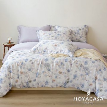 HOYACASA 特大抗菌天絲兩用被床包四件組-浪漫花語