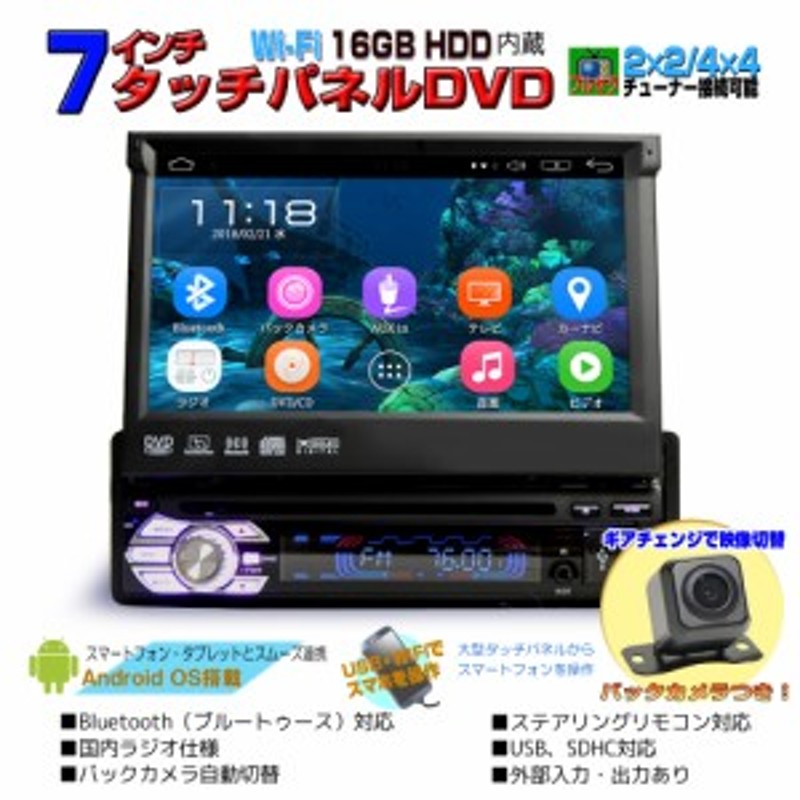 車載 1din カーナビ 1din 7インチdvdプレーヤー タッチパネル Android ラジオ Sd 16gb スマホ Iphone ナビ 170度角度調整バックカメラ 通販 Lineポイント最大1 0 Get Lineショッピング