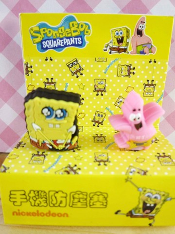 【震撼精品百貨】SpongeBob SquarePant海棉寶寶~耳機防塵塞-海綿寶寶及派大星