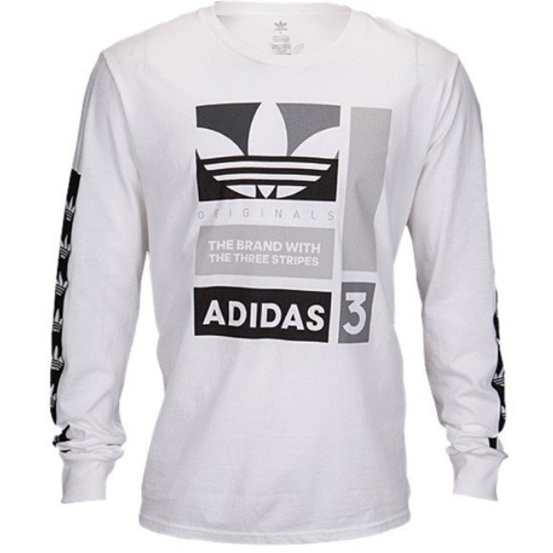 即納 アディダス Adidas Originals メンズ 長袖tシャツ トップス ロンt ロングt ロングスリーブ Graphic Long Sleeve T Shirt White Black Grey 通販 Lineポイント最大0 5 Get Lineショッピング