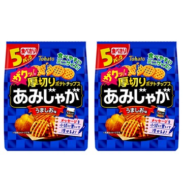 Tohato 東鳩 厚切網狀洋芋片 5小包入  75g  2袋