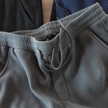 便宜好貨外貿日單雙面絨休閑運動褲秋冬搖粒絨衛褲保暖束腳褲男裝