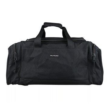 BALENCIAGA 巴黎世家  Explorer經典刺繡LOGO尼龍手提後背旅行包(黑)