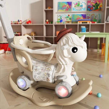 木馬兒童搖馬嬰兒搖搖馬周歲二合一多功能寶寶生日禮物幼兒玩具車 m8091