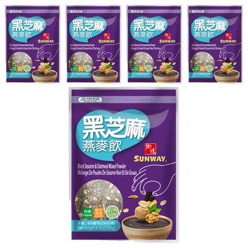 SUNWAY 鄉味 黑芝麻燕麥飲  250g  5個