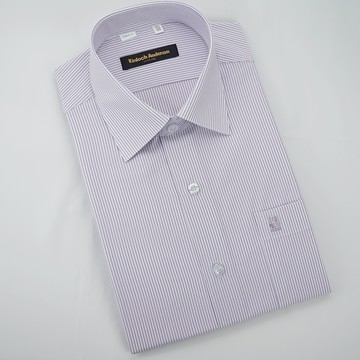 【金‧安德森】粉紫條紋吸排窄版長袖襯衫