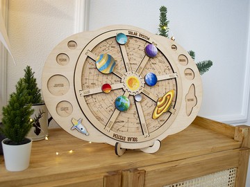 幼兒教育玩具，太陽系，太空拼圖