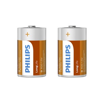 PHILIPS 1號碳鋅電池 ( 2顆 )