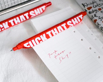 CLIPEN 書夾鋼珠筆 / 生氣筆 FTS / 紅色