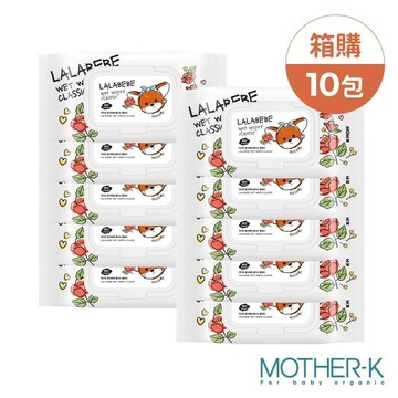 麗兒采家 【麗兒采家】MOTHER-K LALAPOPO 大馬士革玫瑰絲柔濕紙巾100抽(掀蓋款)10包/箱