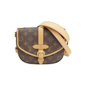 LOUIS VUITTON LV 路易威登 棕色 原花 帆布 Saumur BB 兩用包 M46740 【二手名牌BRAND OFF】