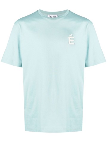 Etudes - logo-patch organic cotton T-shirt - men - Organic Cotton - S - Blue
