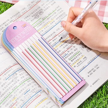 【STU】透明極細 螢光標記貼 彩色長條貼 防水 學習重點 標示 註記 辦公小物 開會整理 學校 學生 畫重點 備註