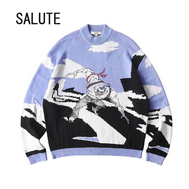 SALUTE サルーテ CARTOON PRINTER SWEATER トレーナー スウェット トップス ASAP JIRO LEE ジロー・リー  ストリート アジア ヨーロッパ オーバーサイズ | LINEブランドカタログ