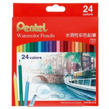 Pentel飛龍 水溶性紙盒色鉛筆(CB9-24TW)