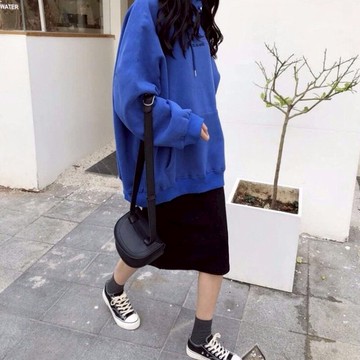 學生休閑運動套裝女秋冬季新款加絨加厚衛衣百搭半身裙減齡兩件套