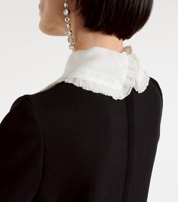 Dolce & Gabbana Organza-trimmed crêpe minidress