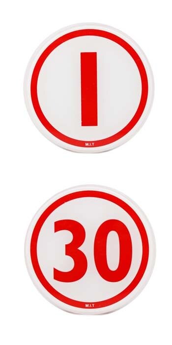 W.I.P   NO.450   特大號碼牌(10cm) 1~30號  / 個【APP滿額下單10%點數(單一帳號最高5000點)】1/31止