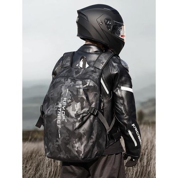 頭盔包全盔防水騎士包大容量摩托車騎行裝備女雙肩機車騎行背包男