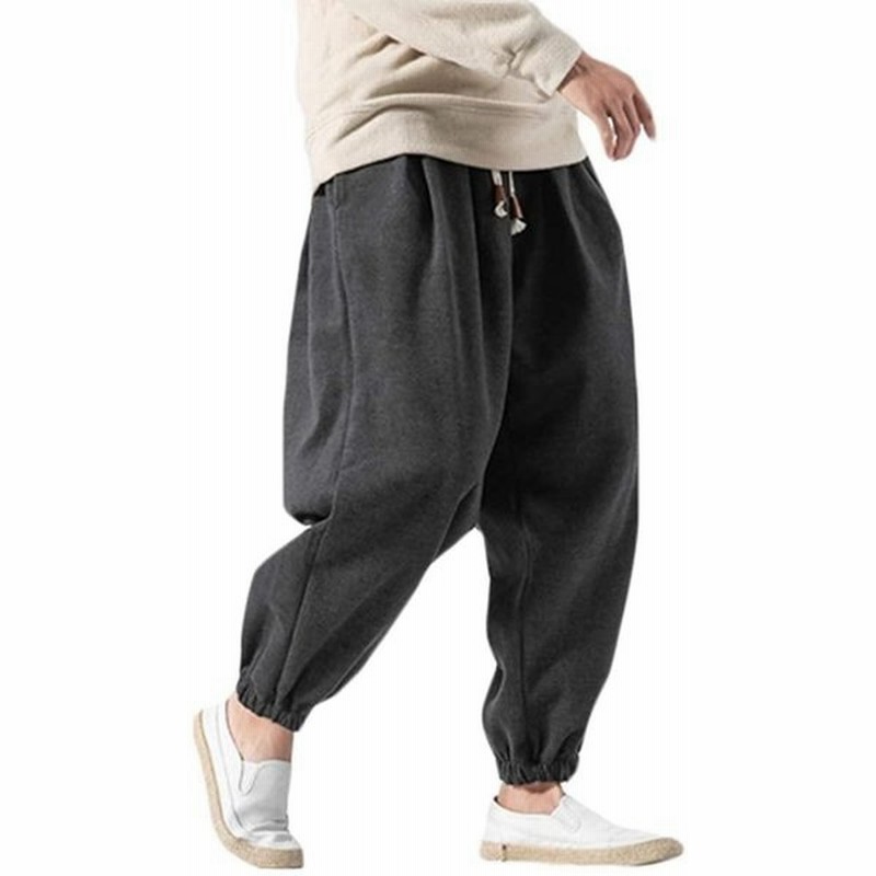 Yimanie サルエルパンツ ワイドパンツ メンズ アラジンパンツ 春 夏 秋 冬 ゆったり ビッグシルエット 薄手 厚手 ゆるゆる 無地 ロング 通販 Lineポイント最大0 5 Get Lineショッピング