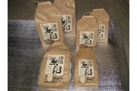 南魚沼産コシヒカリ玄米5kg（有機肥料栽培、農薬不使用米）