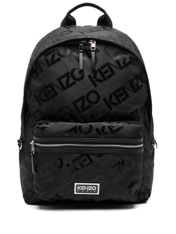 Kenzo - logo-jacquard backpack - men - Polyester - One Size - Black