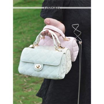 GM閨蜜的包春夏小香風包包手提輕奢溫柔風菱格小方包手拎斜挎女包